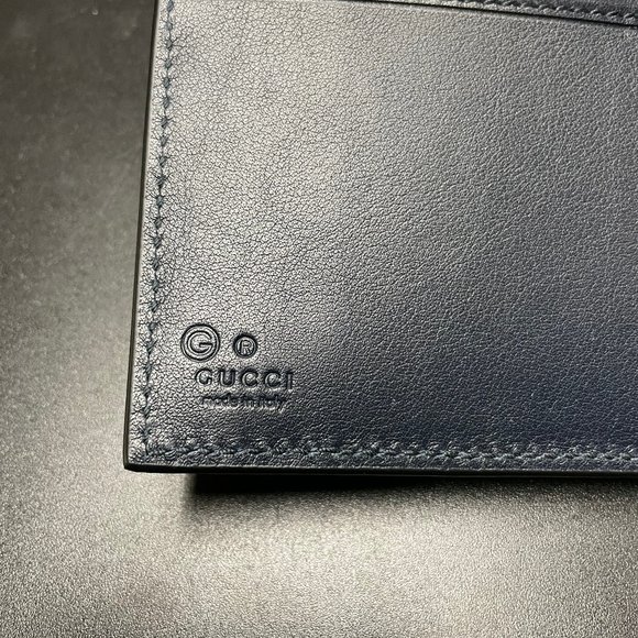 New Authentic Gucci Men's Black Leather Wallet with ID Window Limited Edition - Picture 6 of 7